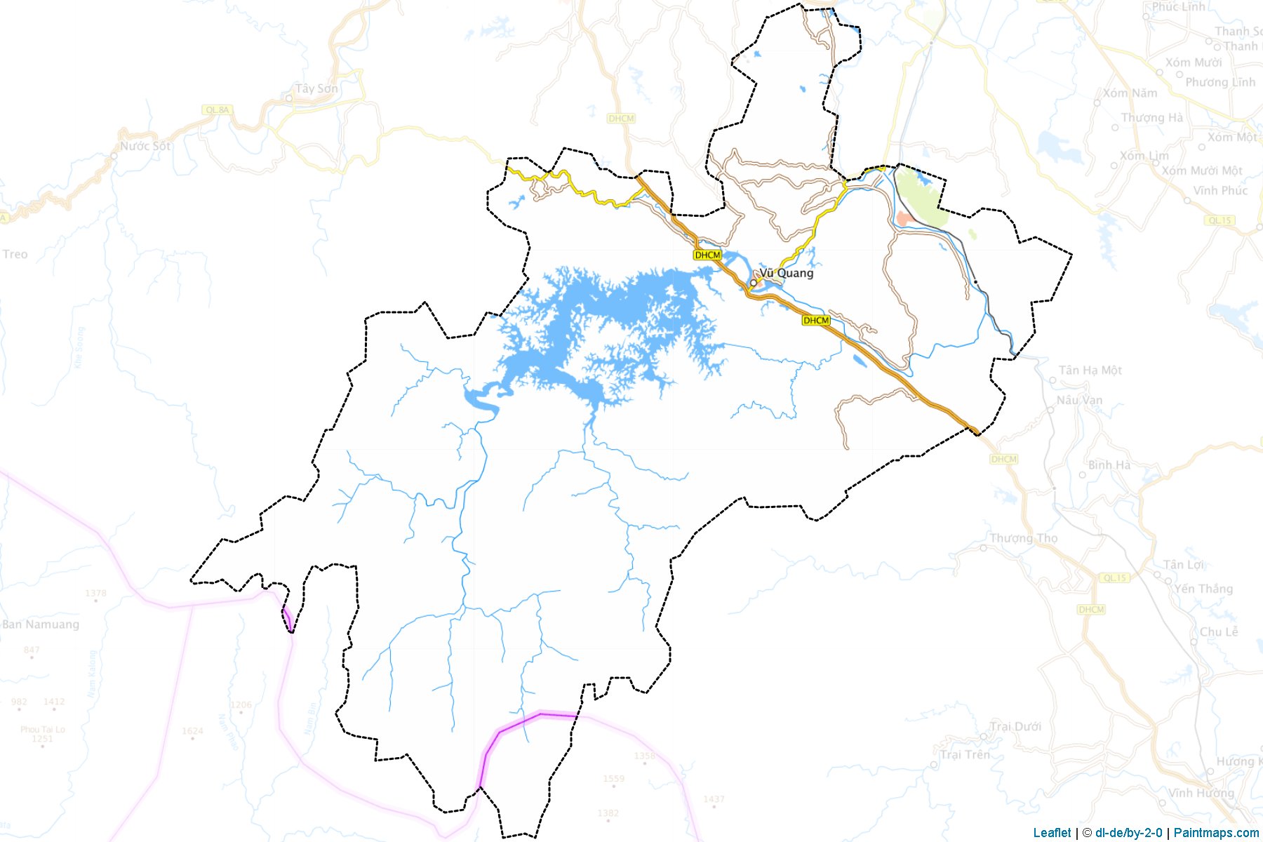 Muestras de recorte de mapas Vu Quang (Ha Tinh)-1