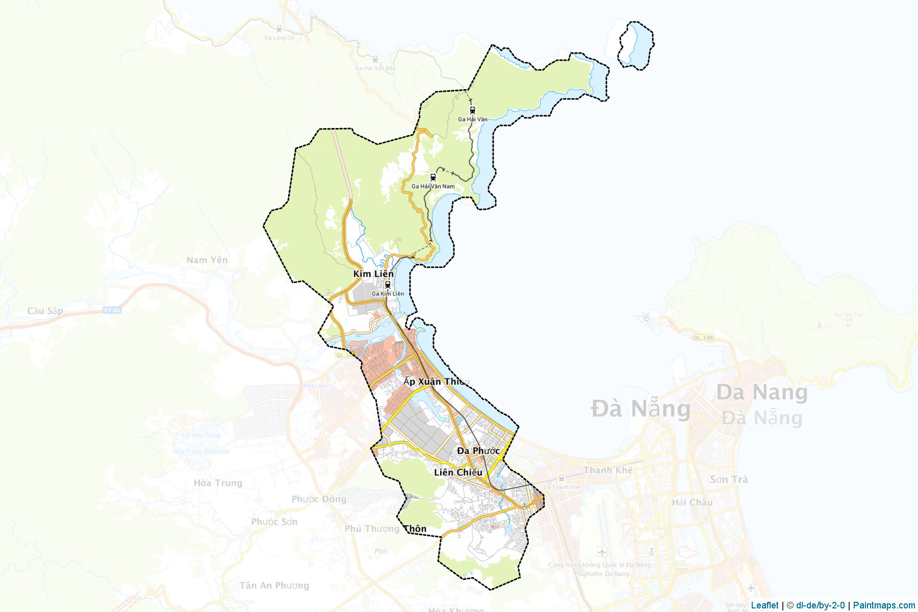 Muestras de recorte de mapas Lien Chieu (Đà Nẵng)-1