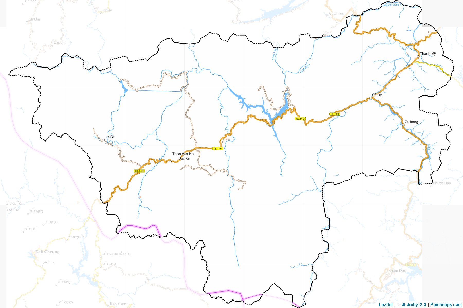 Muestras de recorte de mapas Nam Giang (Quàng Nam)-1