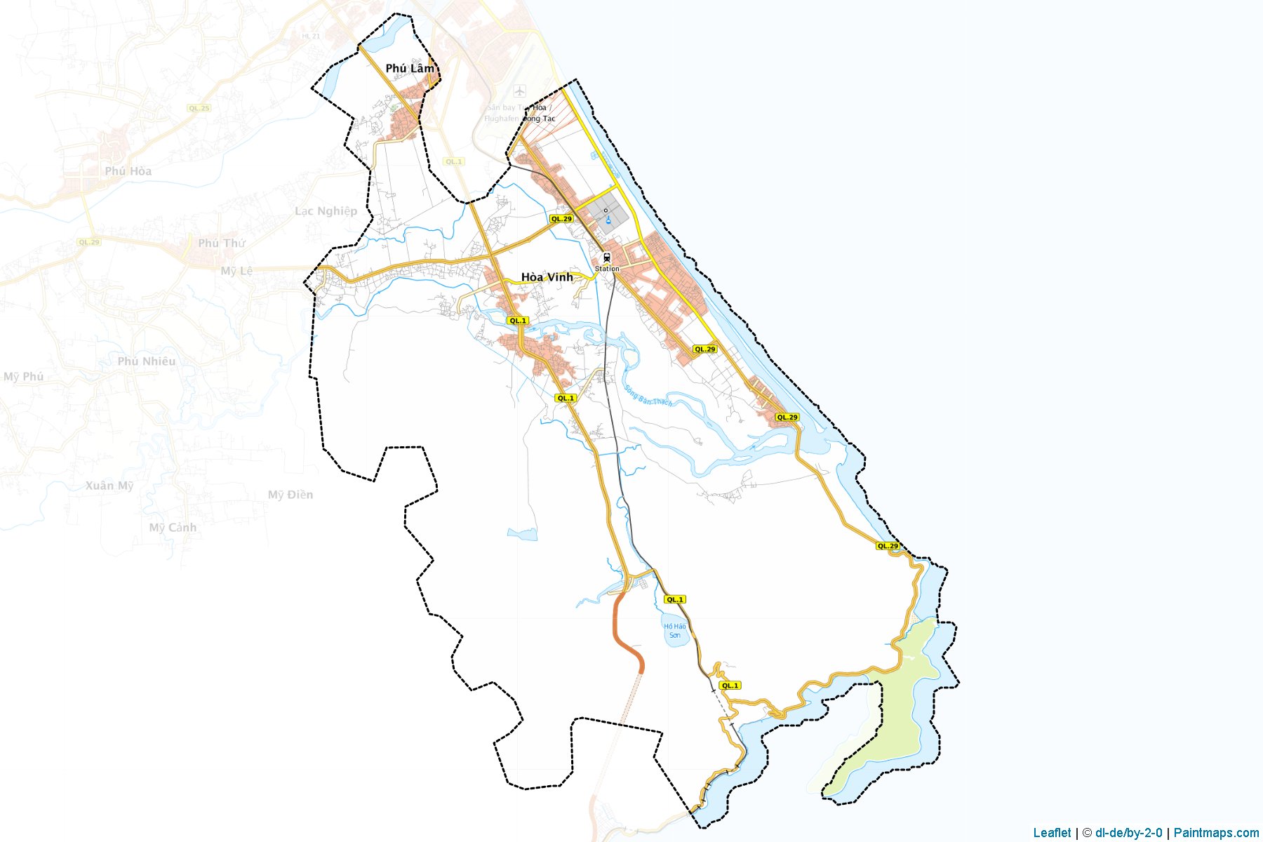 Muestras de recorte de mapas Dong Hoa (Phú Yên)-1