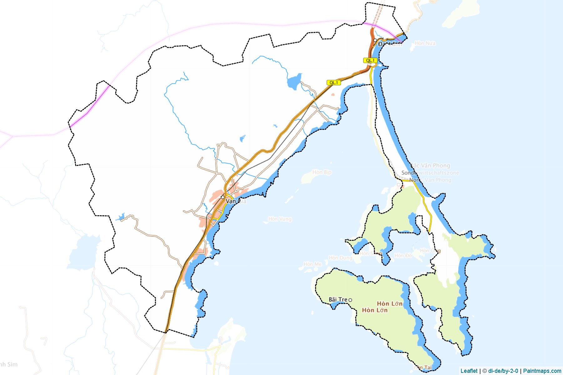 Muestras de recorte de mapas Van Ninh (Khánh Hòa)-1