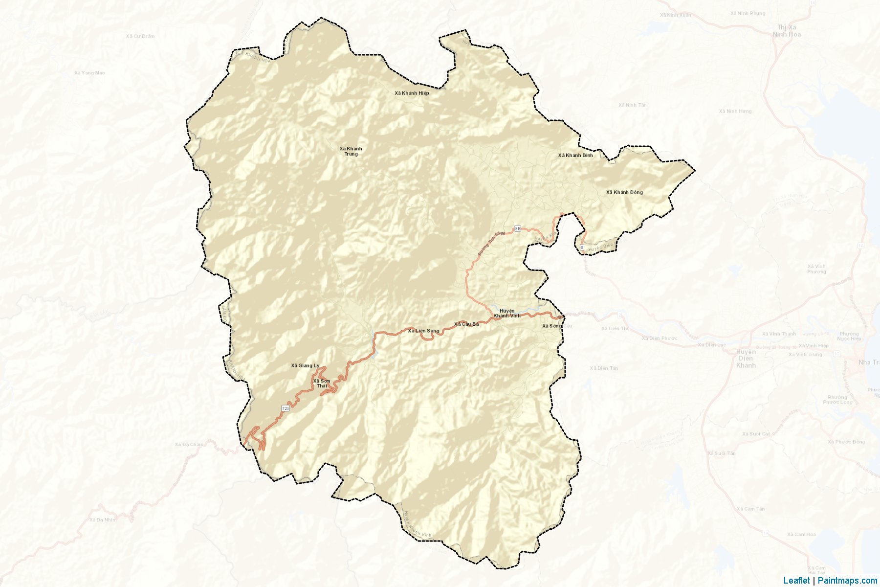 Muestras de recorte de mapas Khanh Vinh (Khánh Hòa)-2