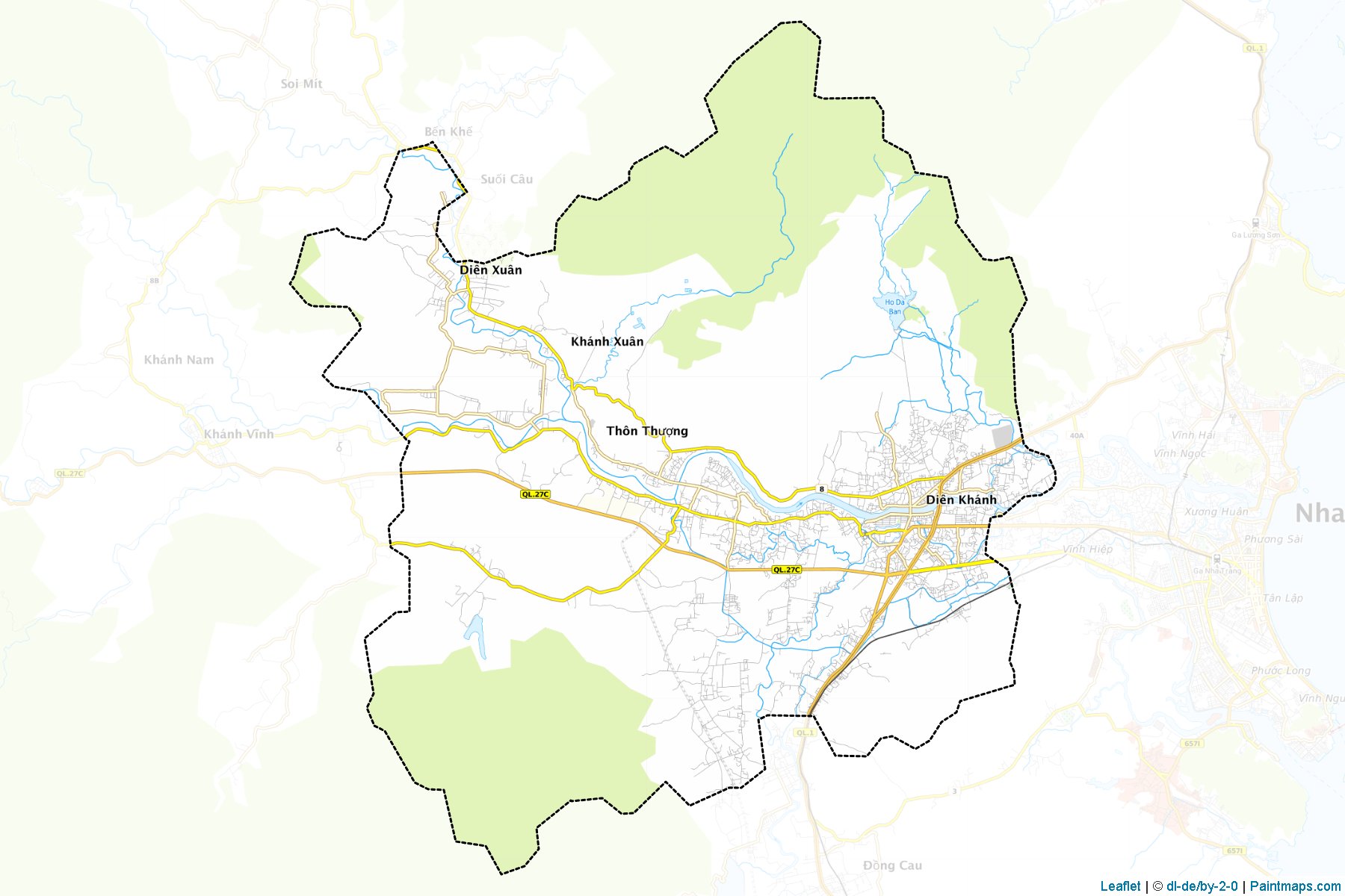 Muestras de recorte de mapas Dien Khanh (Khánh Hòa)-1