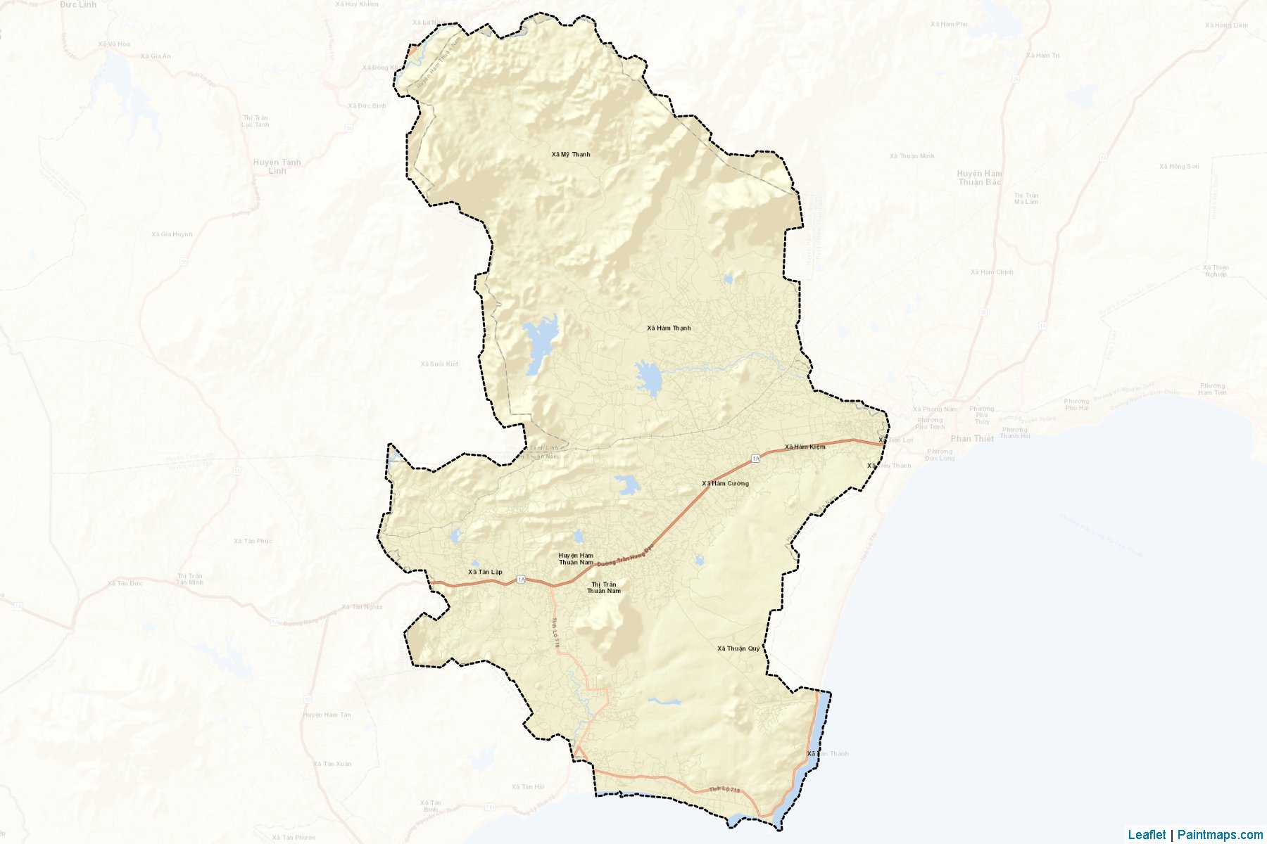 Ham Thuan Nam (Binh Thuan) Map Cropping Samples-2