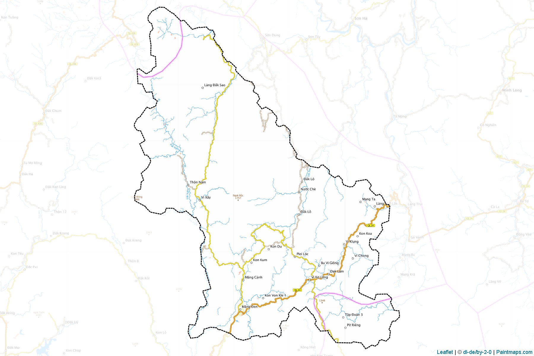 Muestras de recorte de mapas Kon Plong (Kon Tum)-1