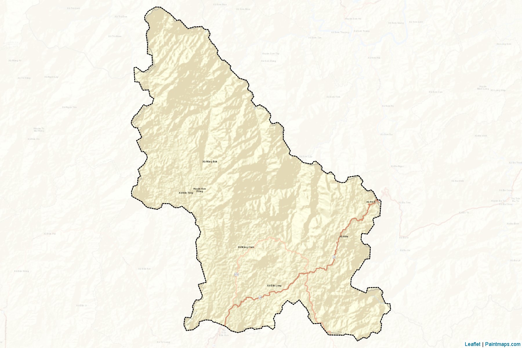 Muestras de recorte de mapas Kon Plong (Kon Tum)-2