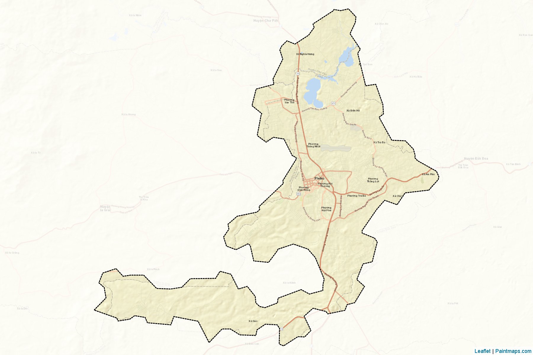 Muestras de recorte de mapas Pleiku (Gia Lai)-2