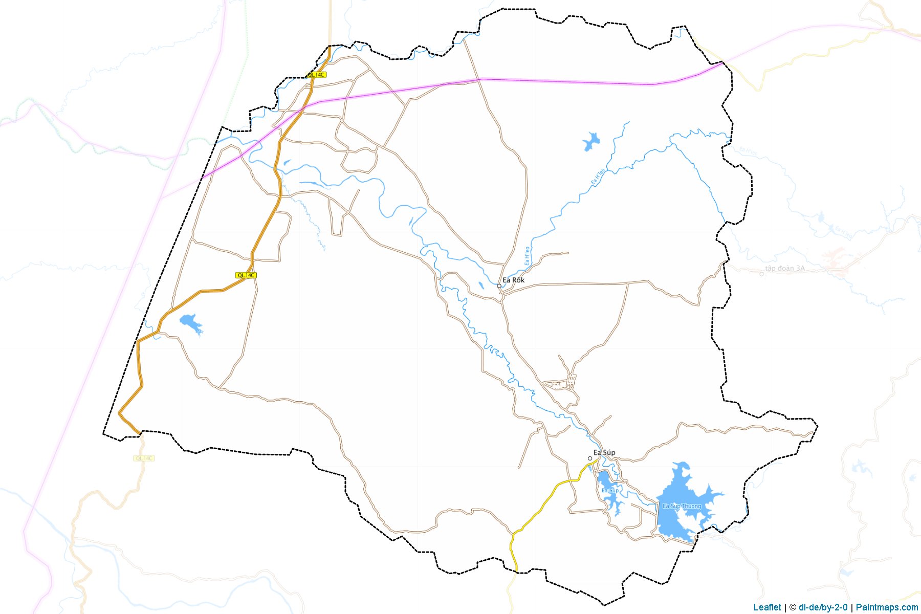 Muestras de recorte de mapas Ea Sup (Dak Lak)-1