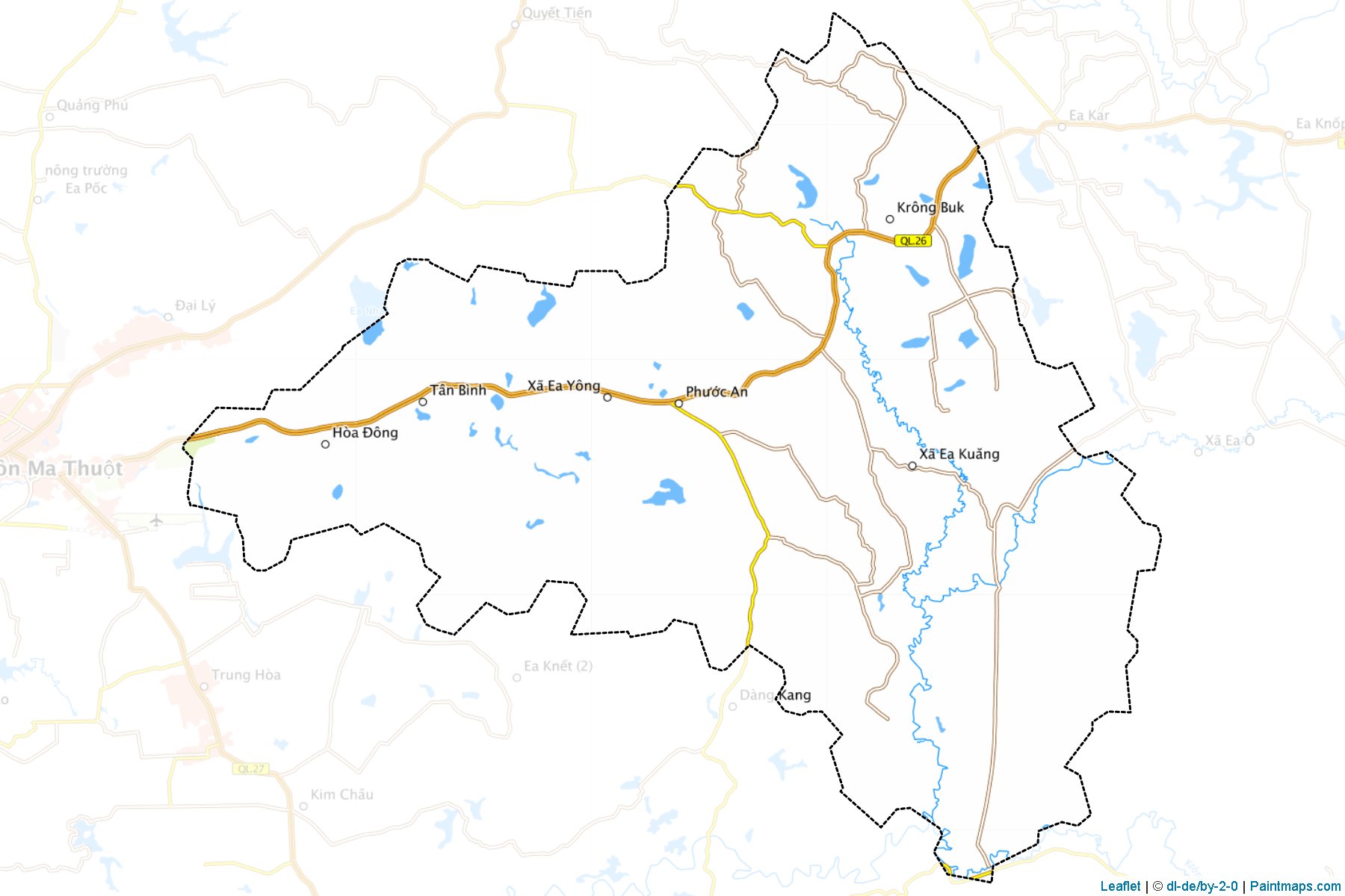 Muestras de recorte de mapas Krong Pak (Dak Lak)-1