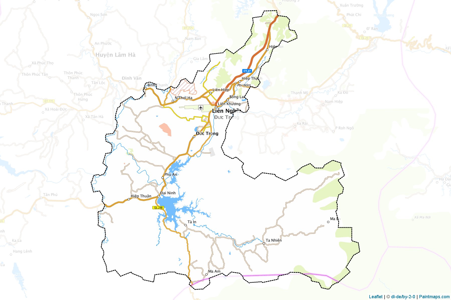 Muestras de recorte de mapas Duc Trong (Lâm Đồng)-1