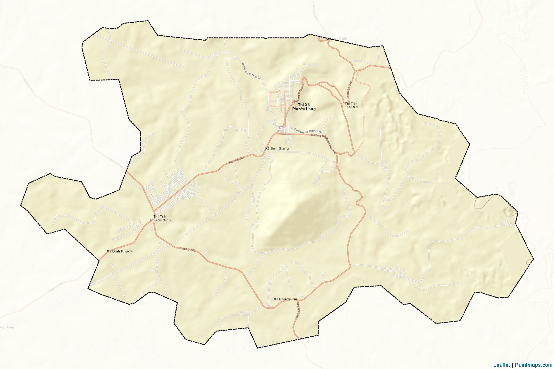 Muestras de recorte de mapas Phuoc Long (Bình Phước)-2