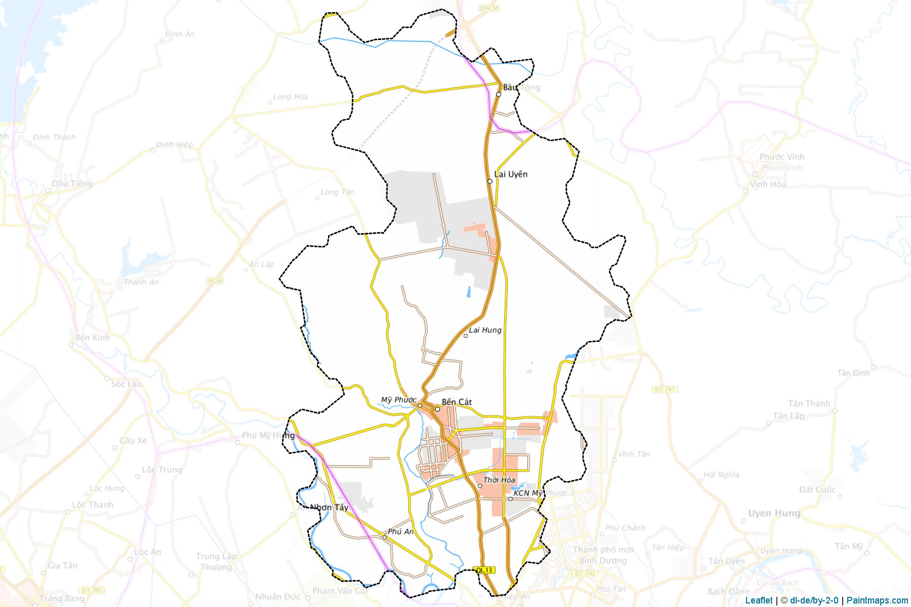 Muestras de recorte de mapas Ben Cat (Bình Dương)-1