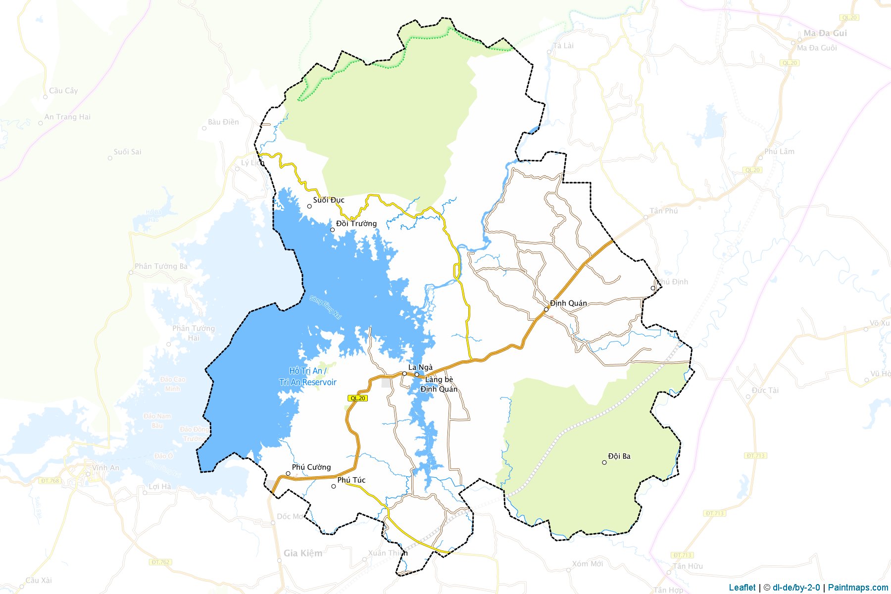 Muestras de recorte de mapas Dinh Quan (Đông Nam Bộ)-1