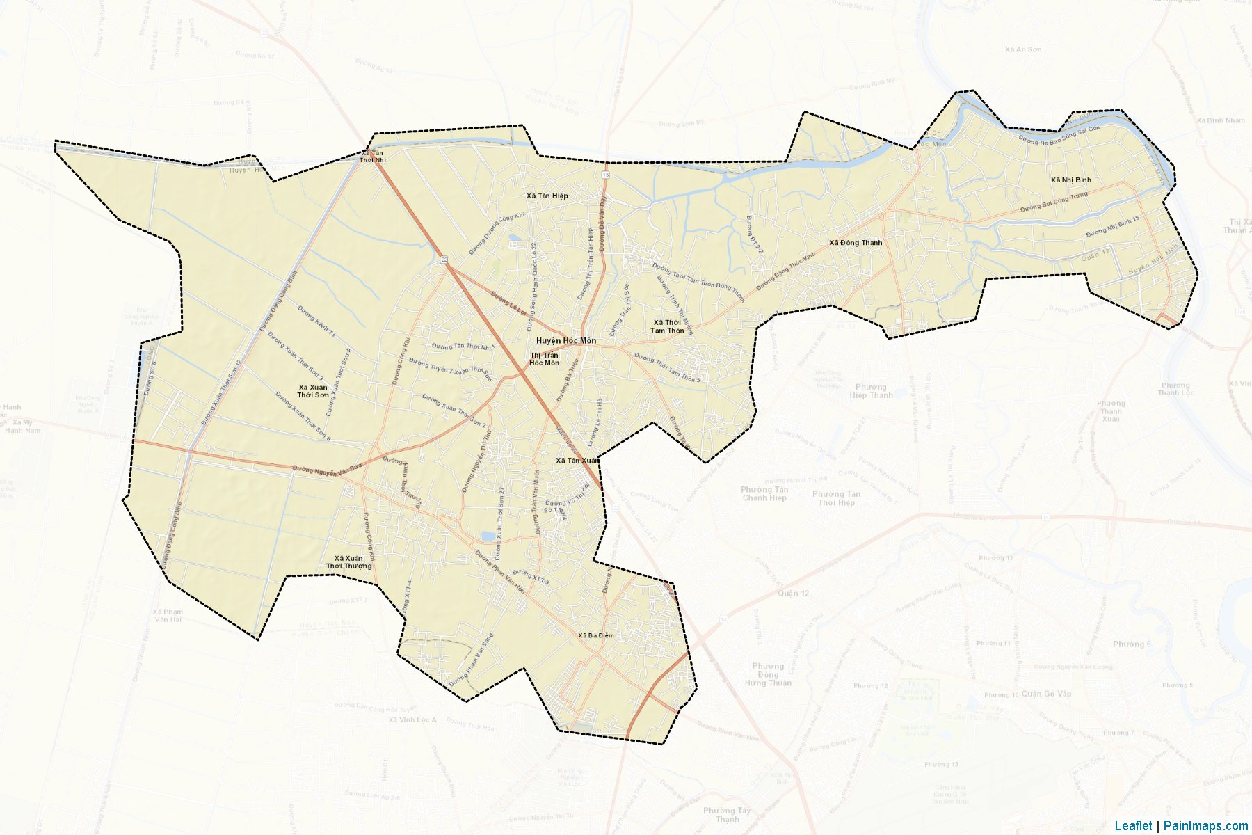 Muestras de recorte de mapas Hoc Mon (Hồ Chí Minh city)-2