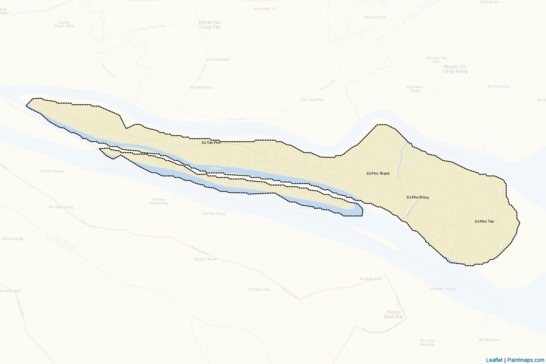 Muestras de recorte de mapas Tan Phu Dong (Tiền Giang)-2