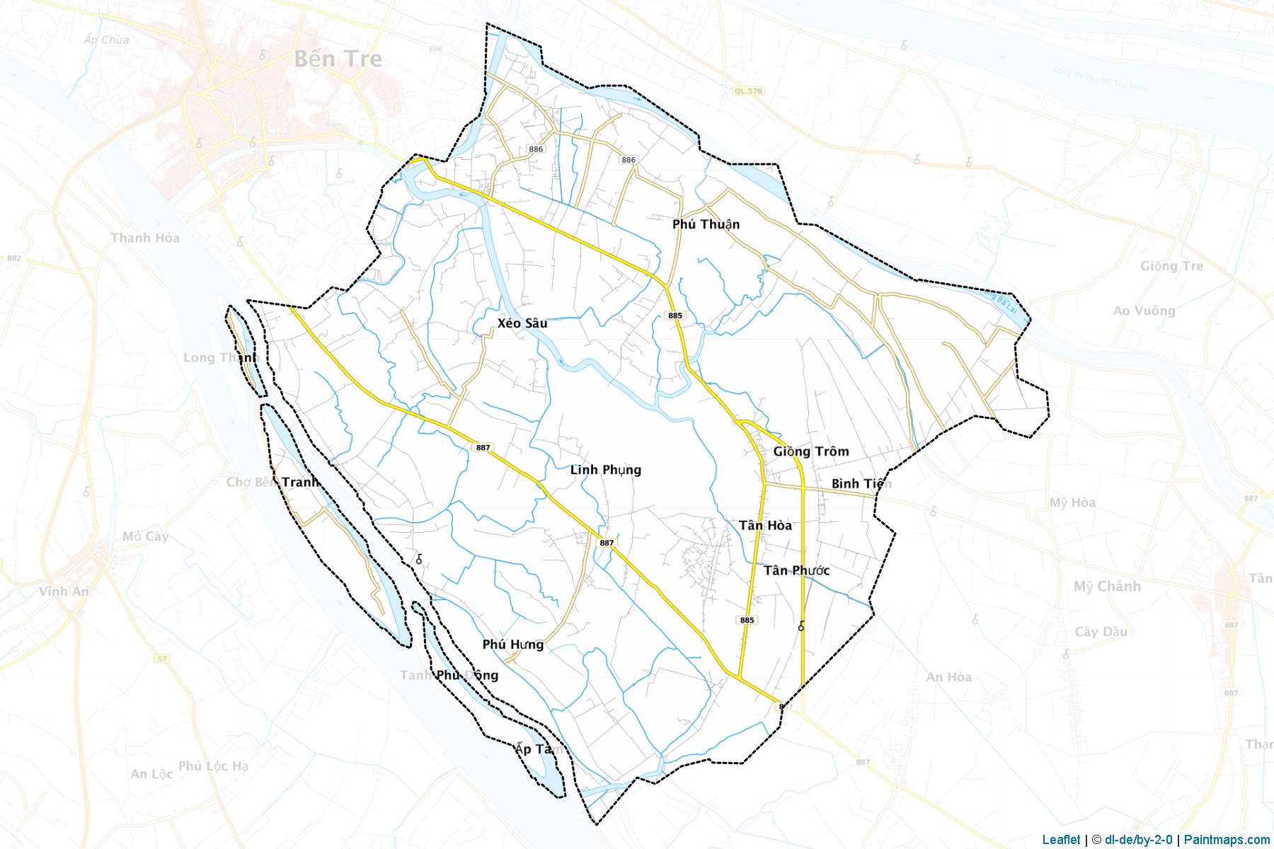 Muestras de recorte de mapas Giong Trom (Bến Tre)-1