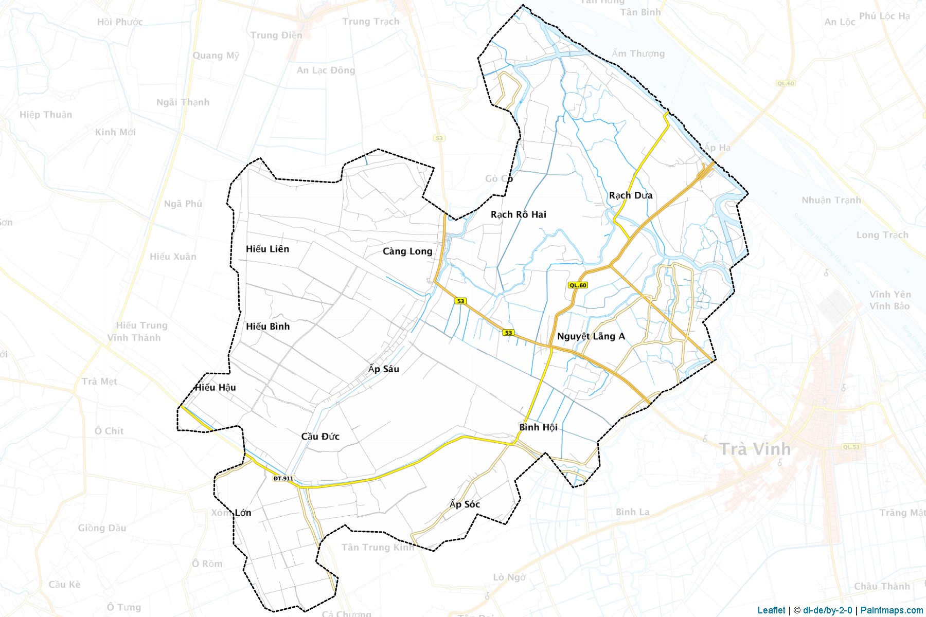 Muestras de recorte de mapas Cang Long (Trà Vinh)-1