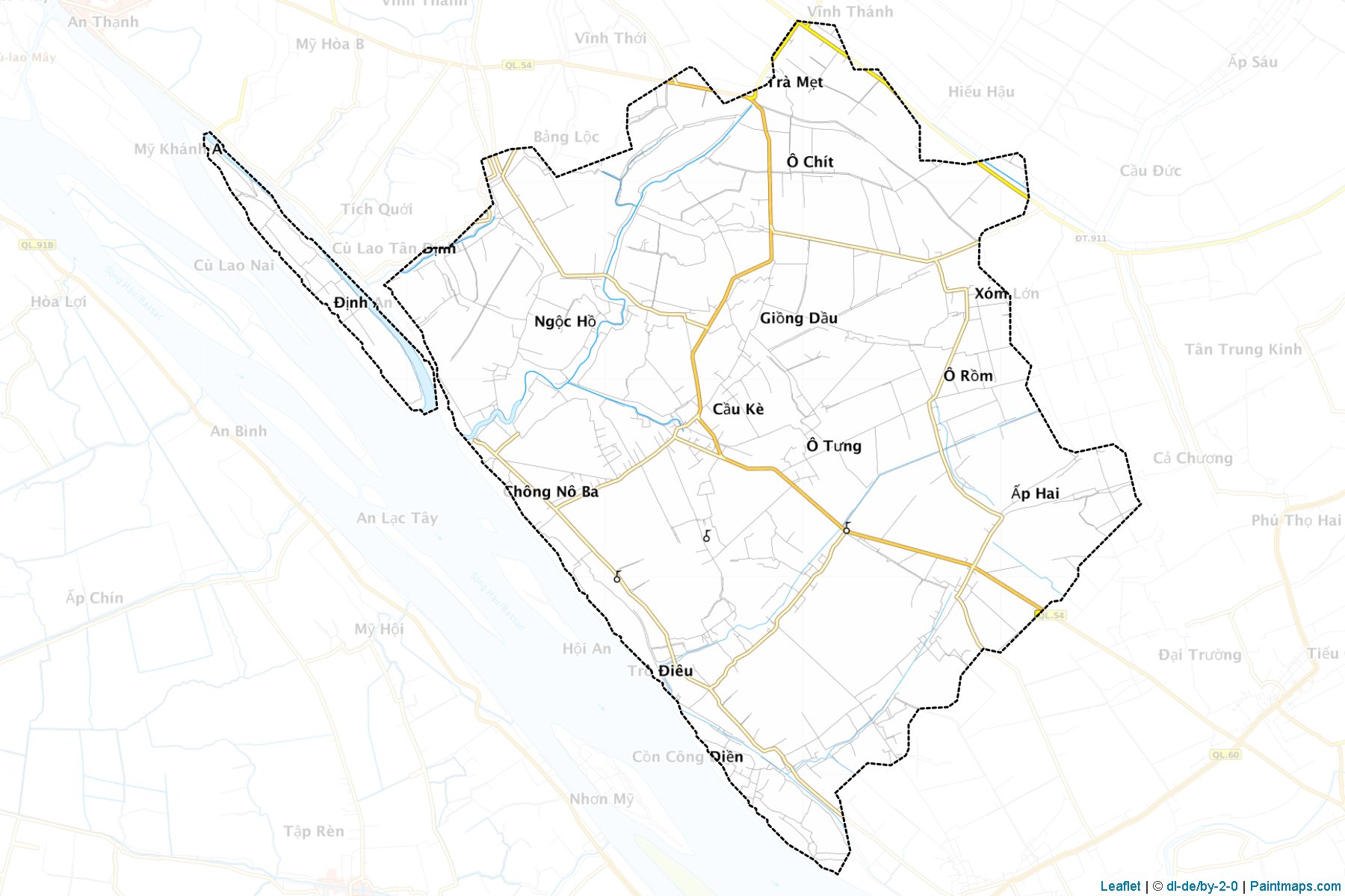 Muestras de recorte de mapas Cau Ke (Trà Vinh)-1