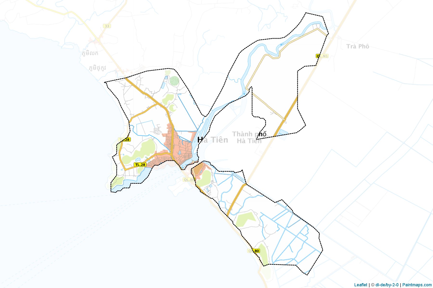 Make printable Ha Tien maps with border masking (cropping) using ...