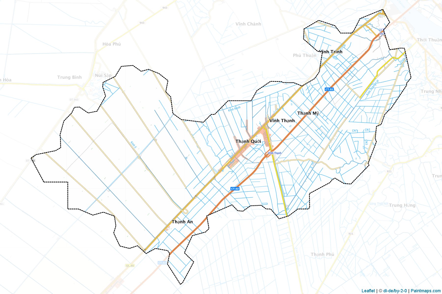 Vinh Thanh (Cần Thơ) Haritası Örnekleri-1