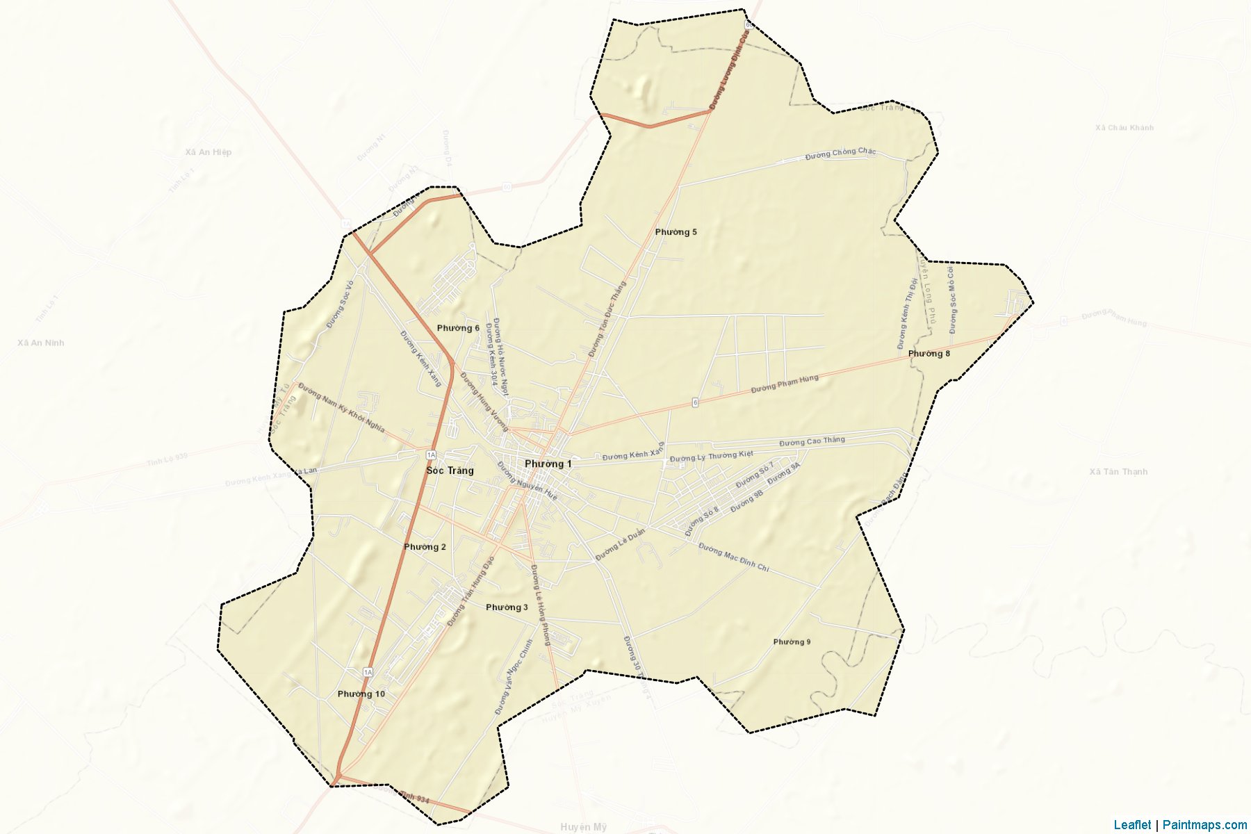 Muestras de recorte de mapas Soc Trang (Sóc Trăng)-2