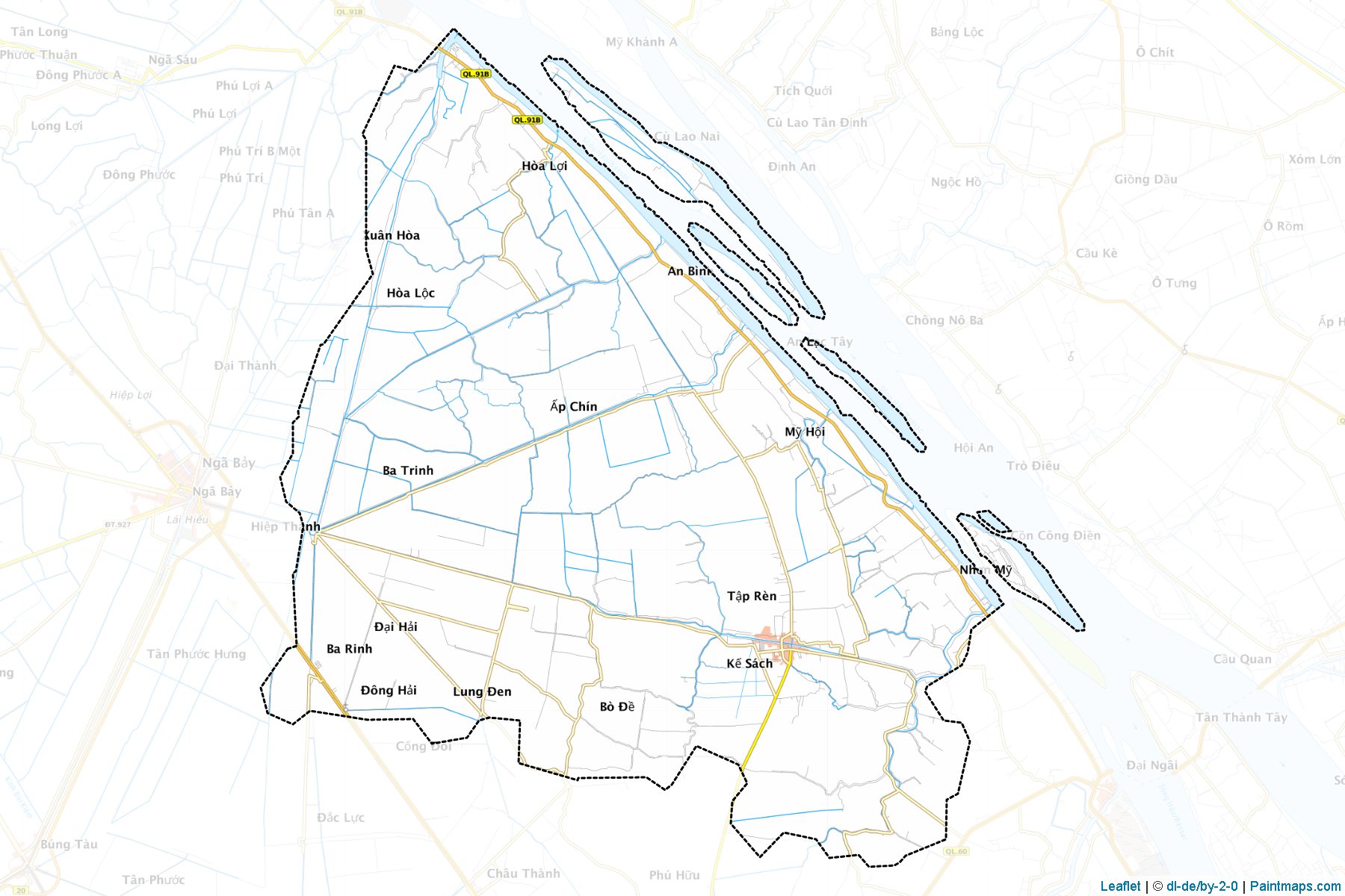 Muestras de recorte de mapas Ke Sach (Sóc Trăng)-1