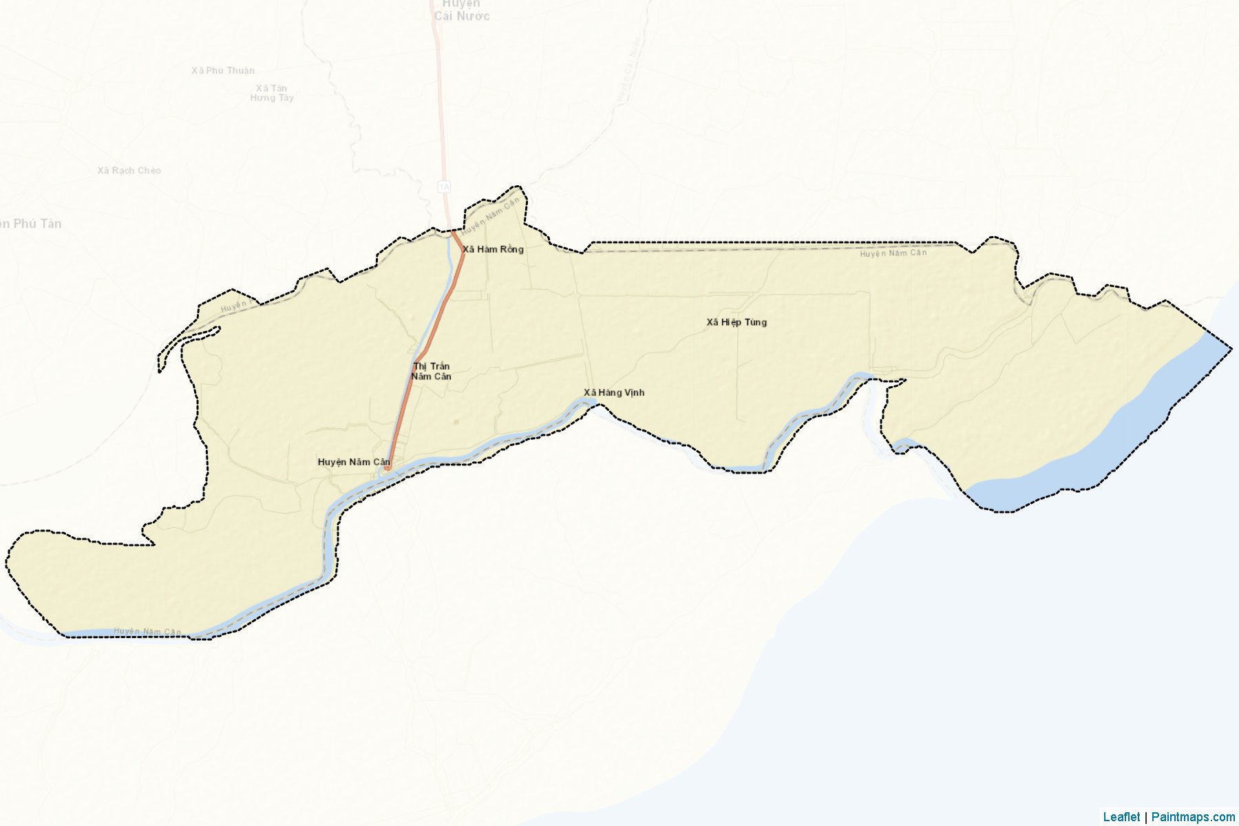 Muestras de recorte de mapas Nam Can (Cà Mau)-2