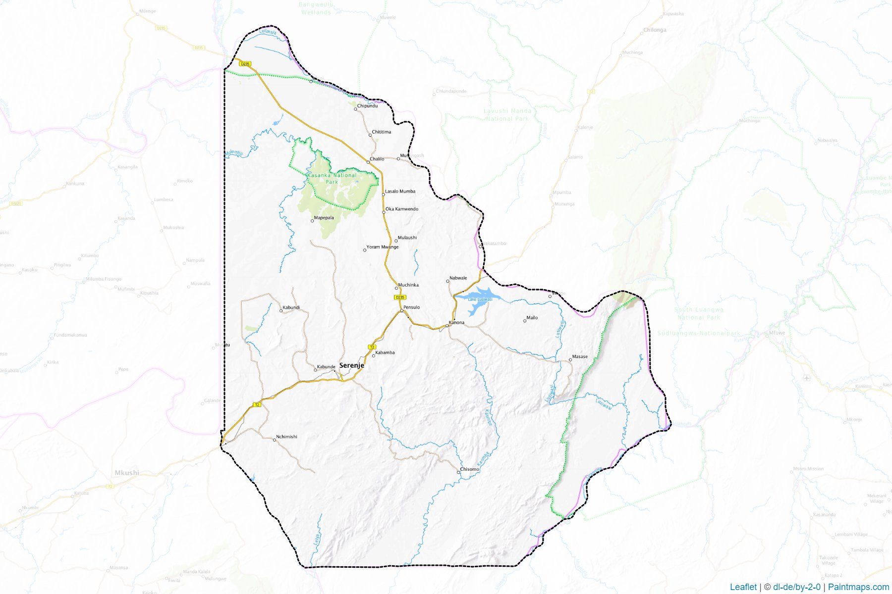 Muestras de recorte de mapas Serenje (Central)-1