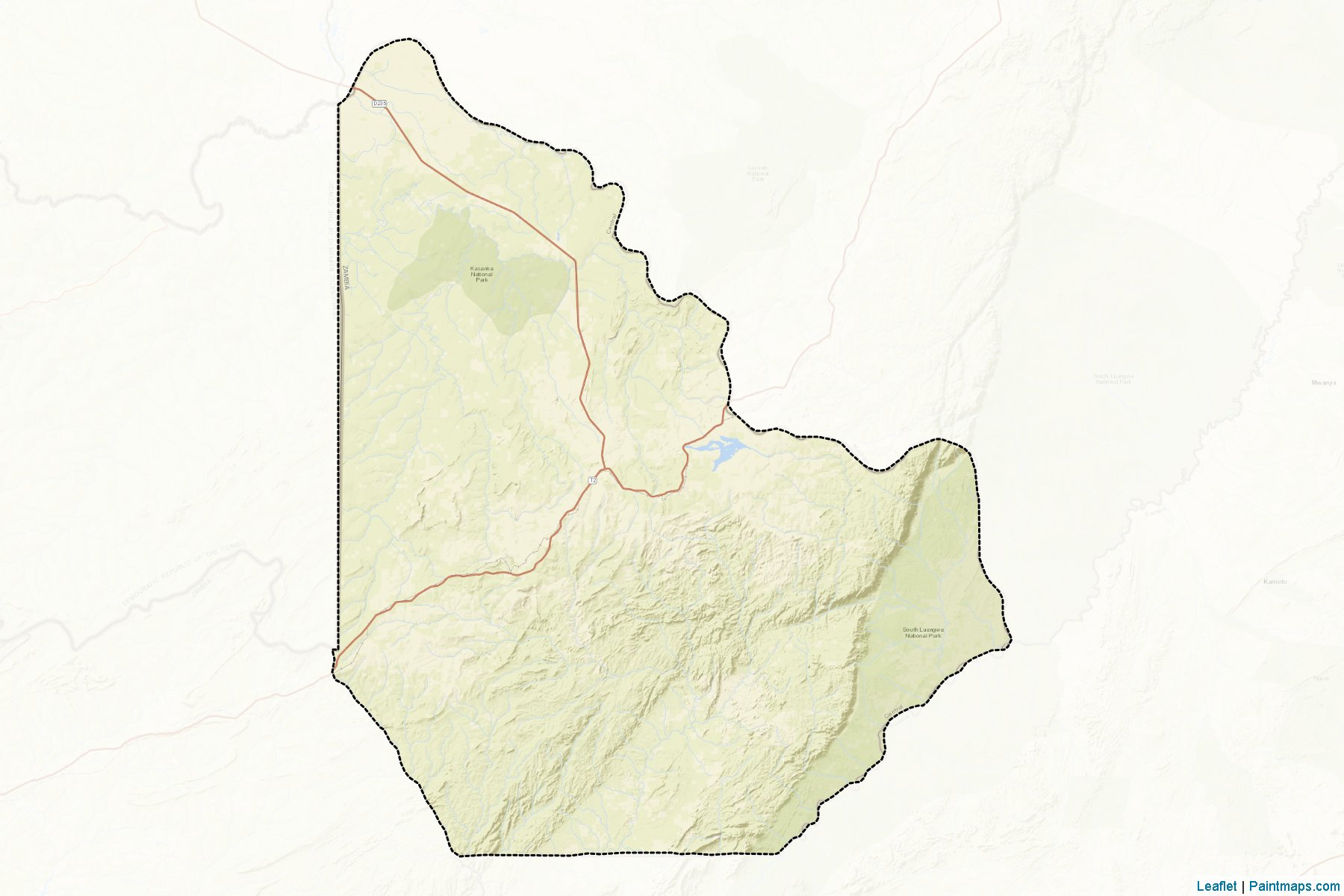 Muestras de recorte de mapas Serenje (Central)-2