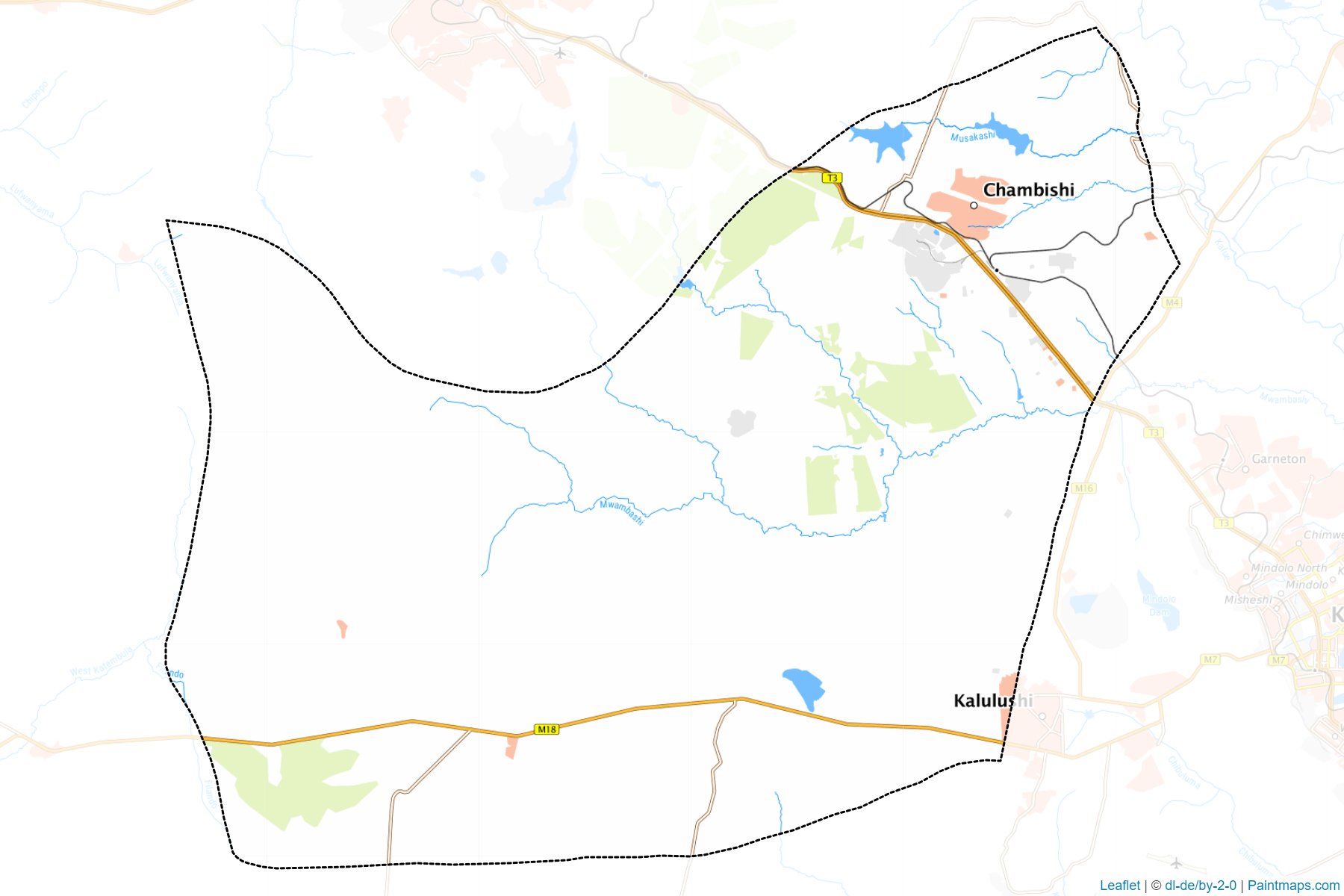 Muestras de recorte de mapas Kalulushi (Copperbelt)-1