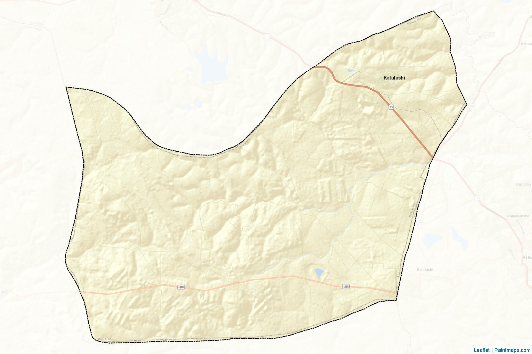 Muestras de recorte de mapas Kalulushi (Copperbelt)-2