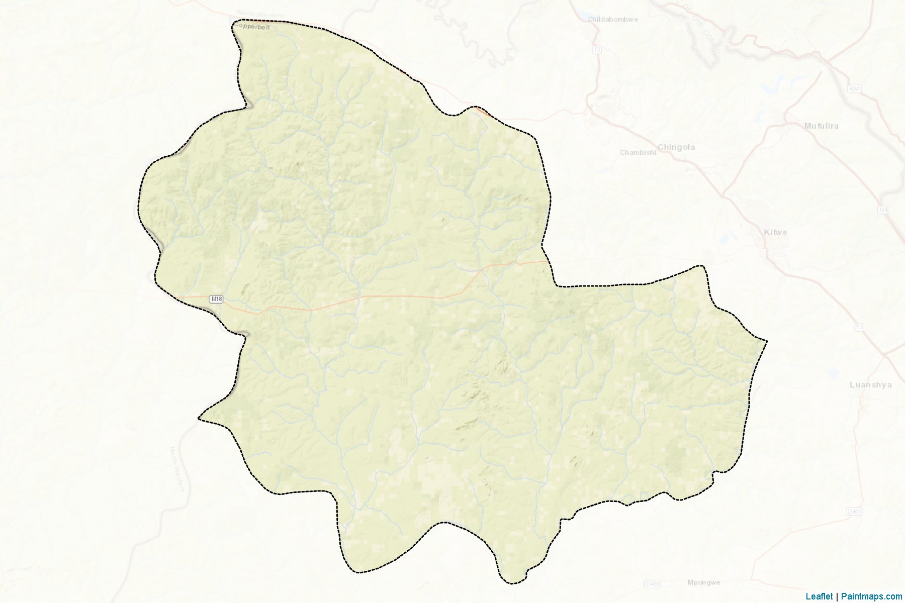 Muestras de recorte de mapas Lufwanyama (Copperbelt)-2