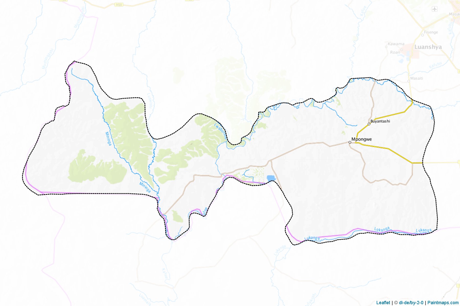 Mpongwe (Copperbelt Bölgesi) Haritası Örnekleri-1