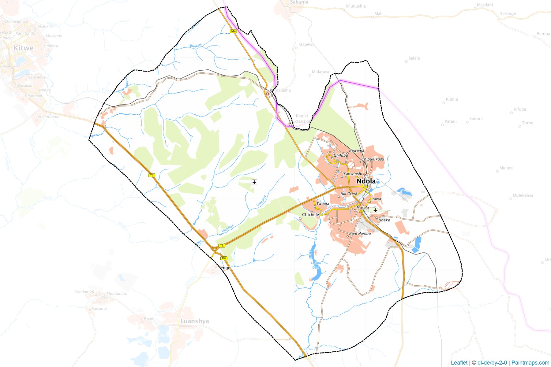 Ndola (Copperbelt Bölgesi) Haritası Örnekleri-1