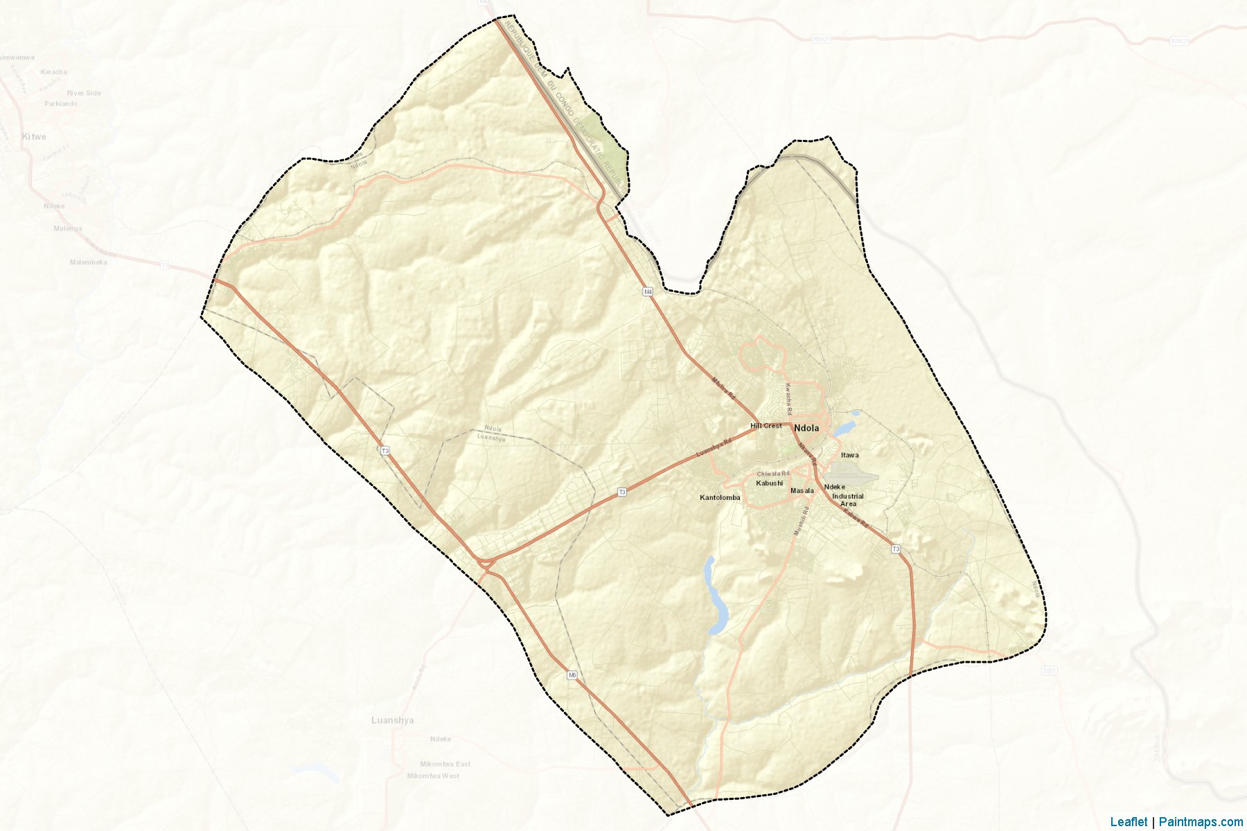 Ndola (Copperbelt Bölgesi) Haritası Örnekleri-2