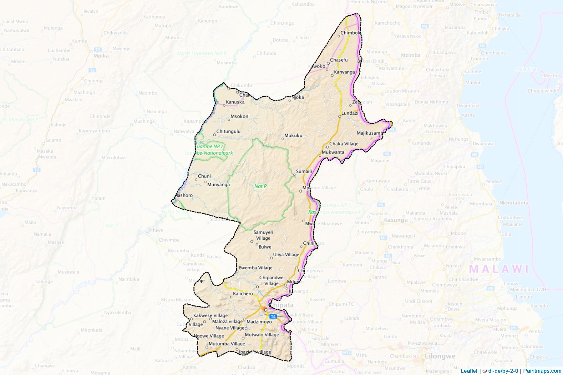 Muestras de recorte de mapas Lundazi (Eastern)-1