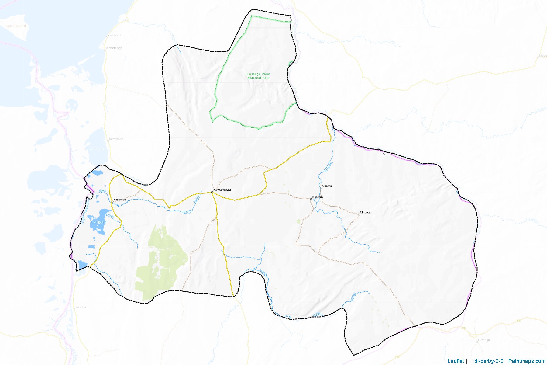 Muestras de recorte de mapas Kawambwa (Luapula)-1