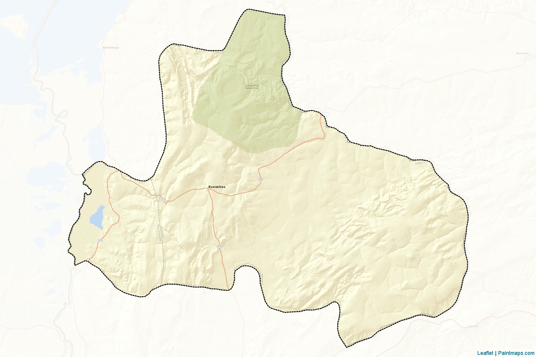 Muestras de recorte de mapas Kawambwa (Luapula)-2