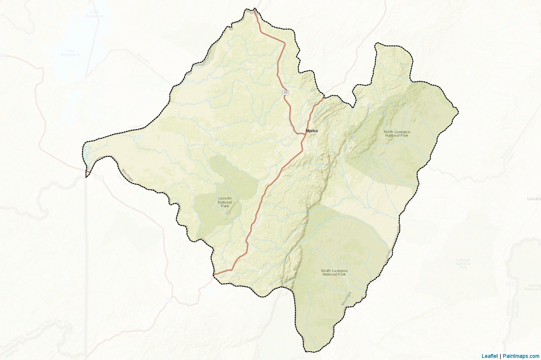 Muestras de recorte de mapas Mpika (Muchinga)-2