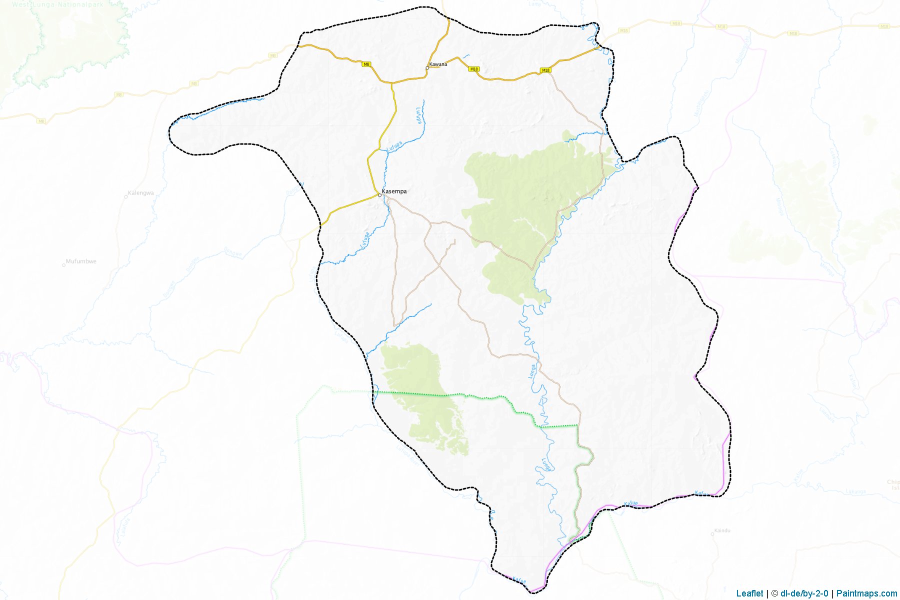 Muestras de recorte de mapas Kasempa (North-Western)-1