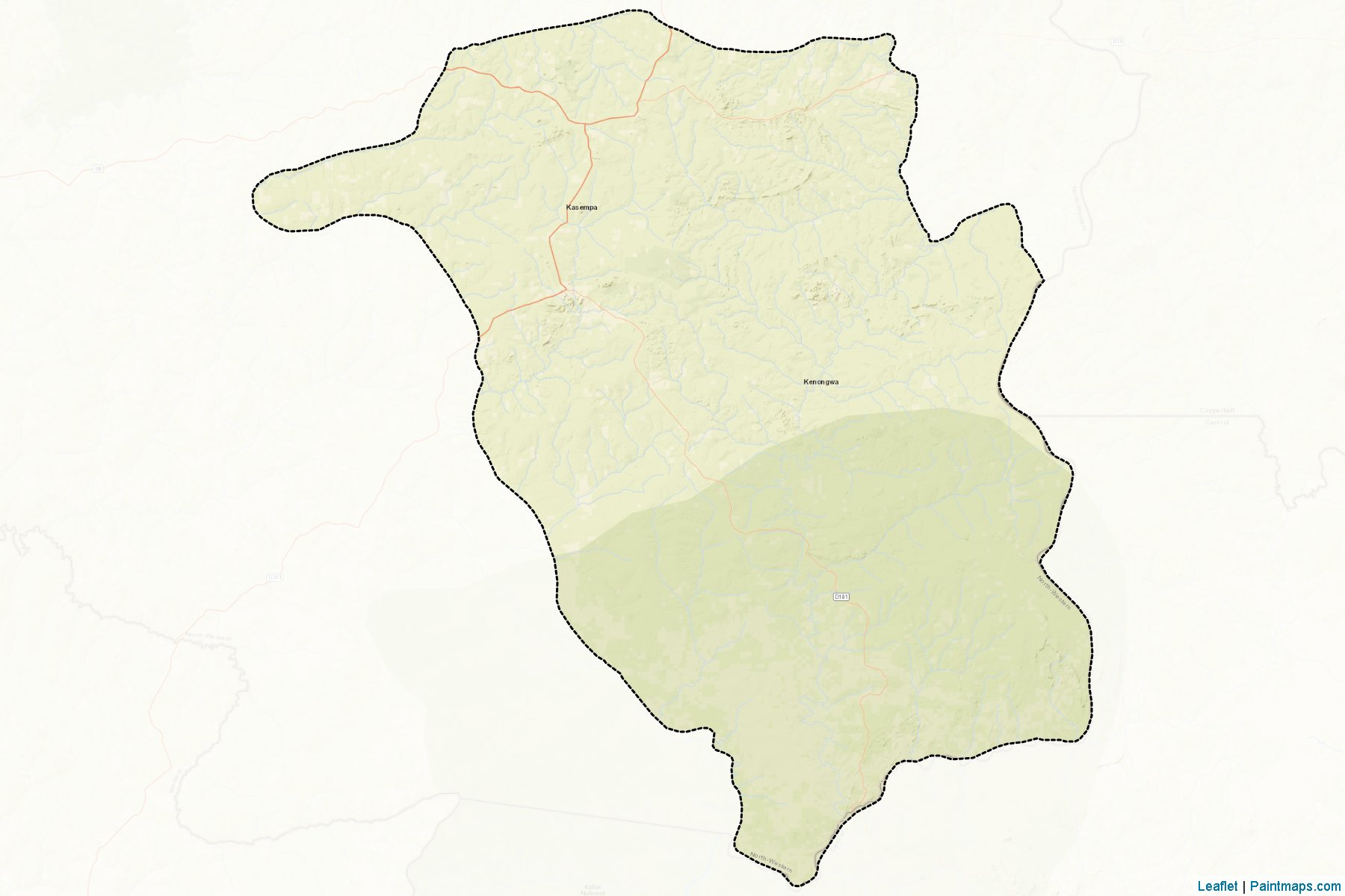 Muestras de recorte de mapas Kasempa (North-Western)-2