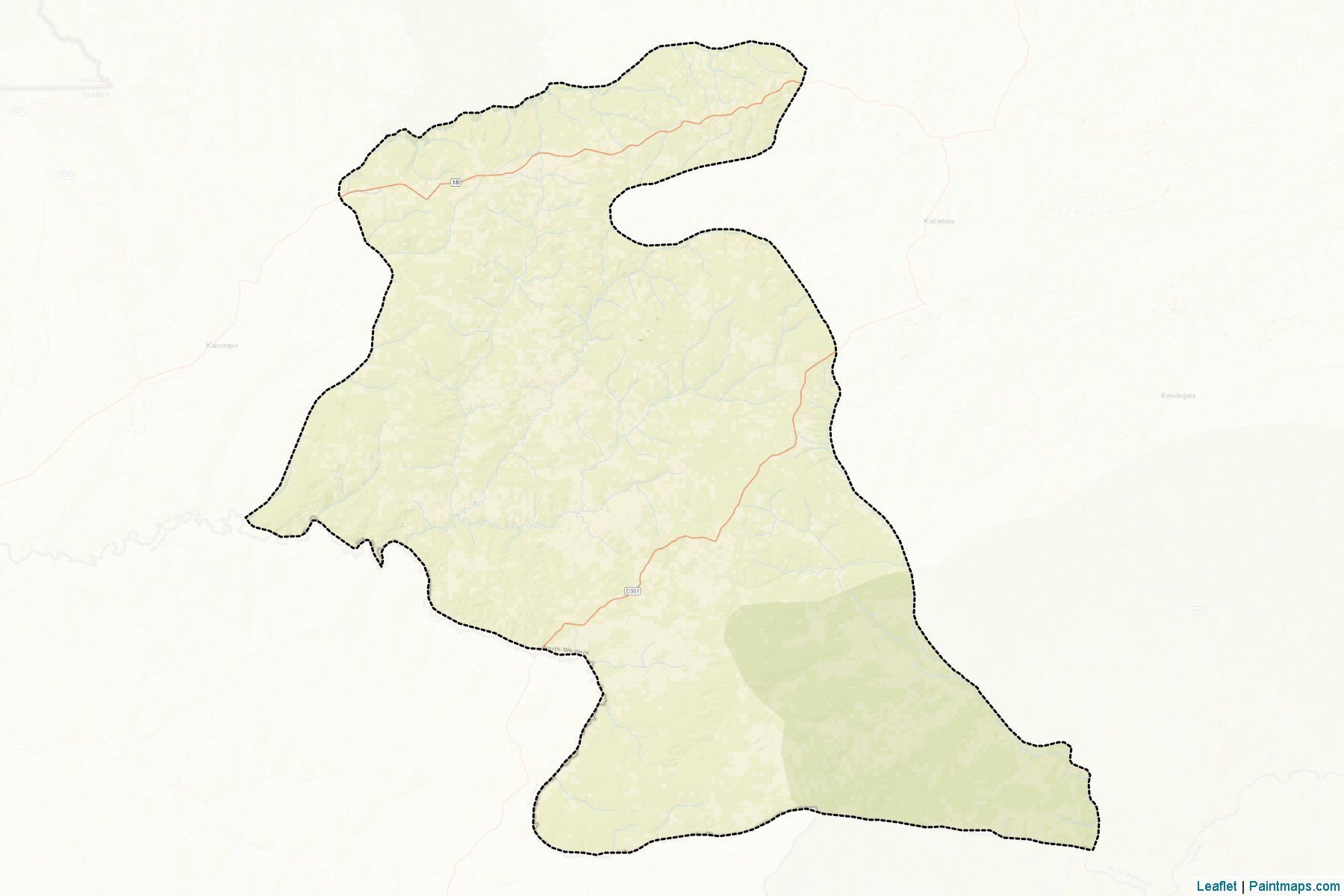 Muestras de recorte de mapas Mufumbwe (North-Western)-2