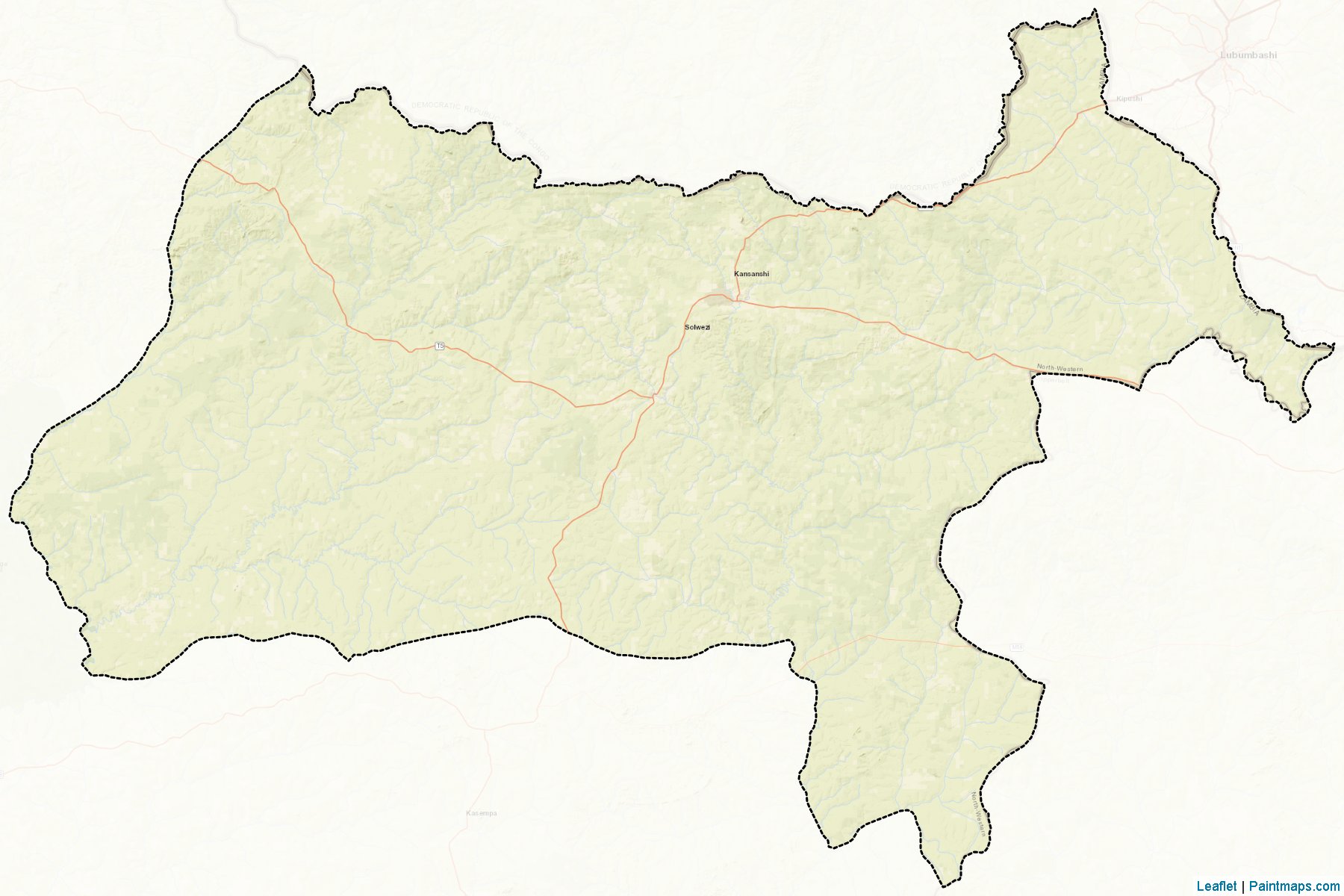 Muestras de recorte de mapas Solwezi (North-Western)-2