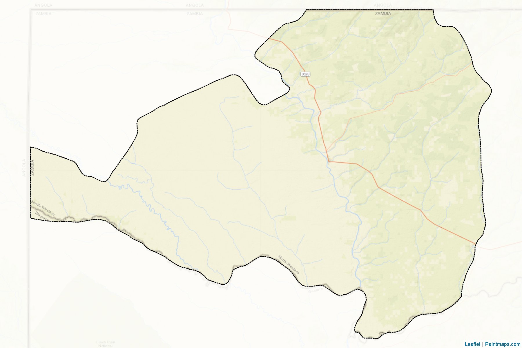 Muestras de recorte de mapas Zambezi (North-Western)-2