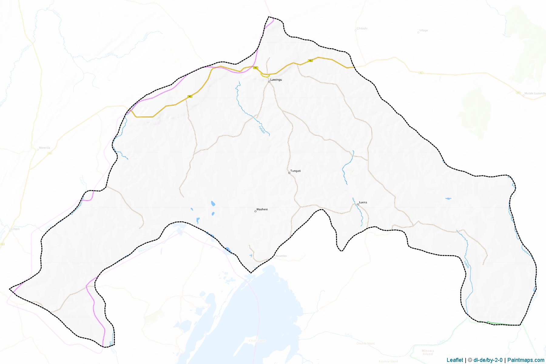 Muestras de recorte de mapas Luwingu (Northern)-1