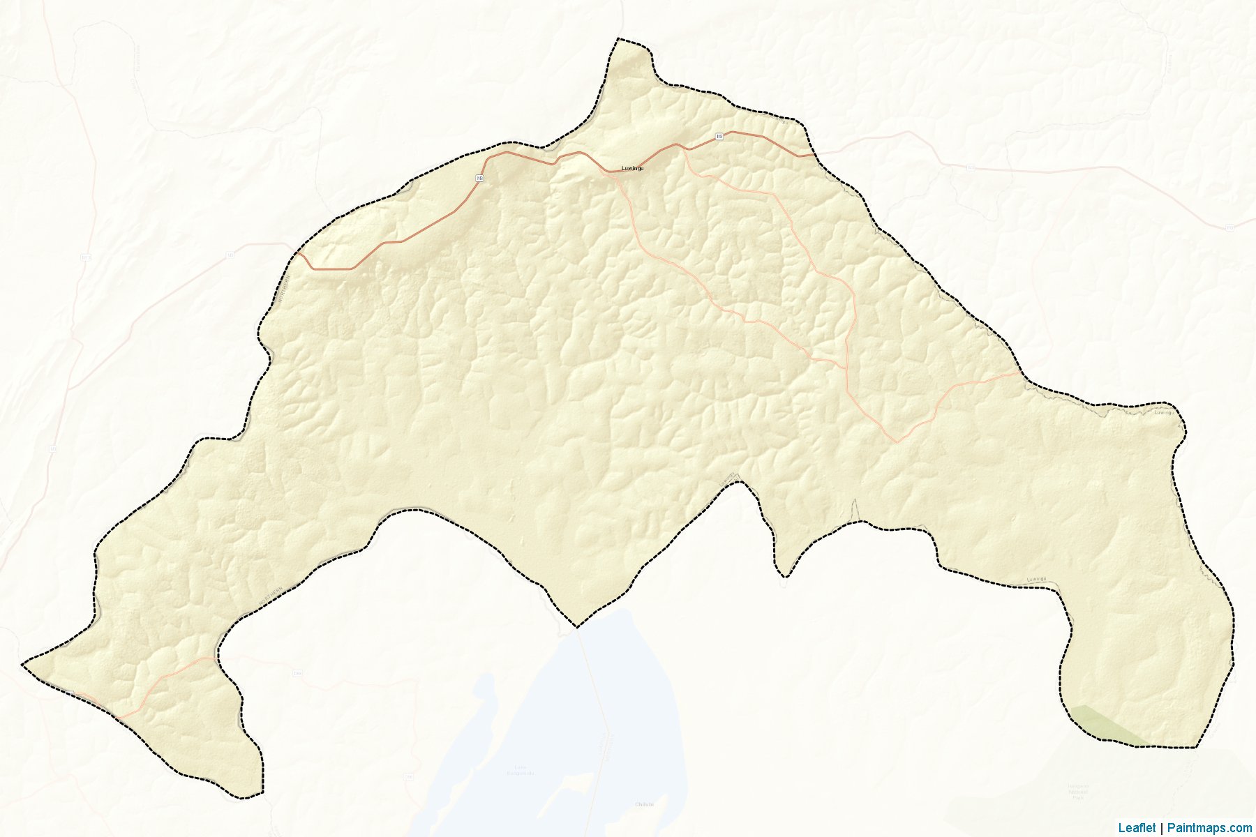 Muestras de recorte de mapas Luwingu (Northern)-2