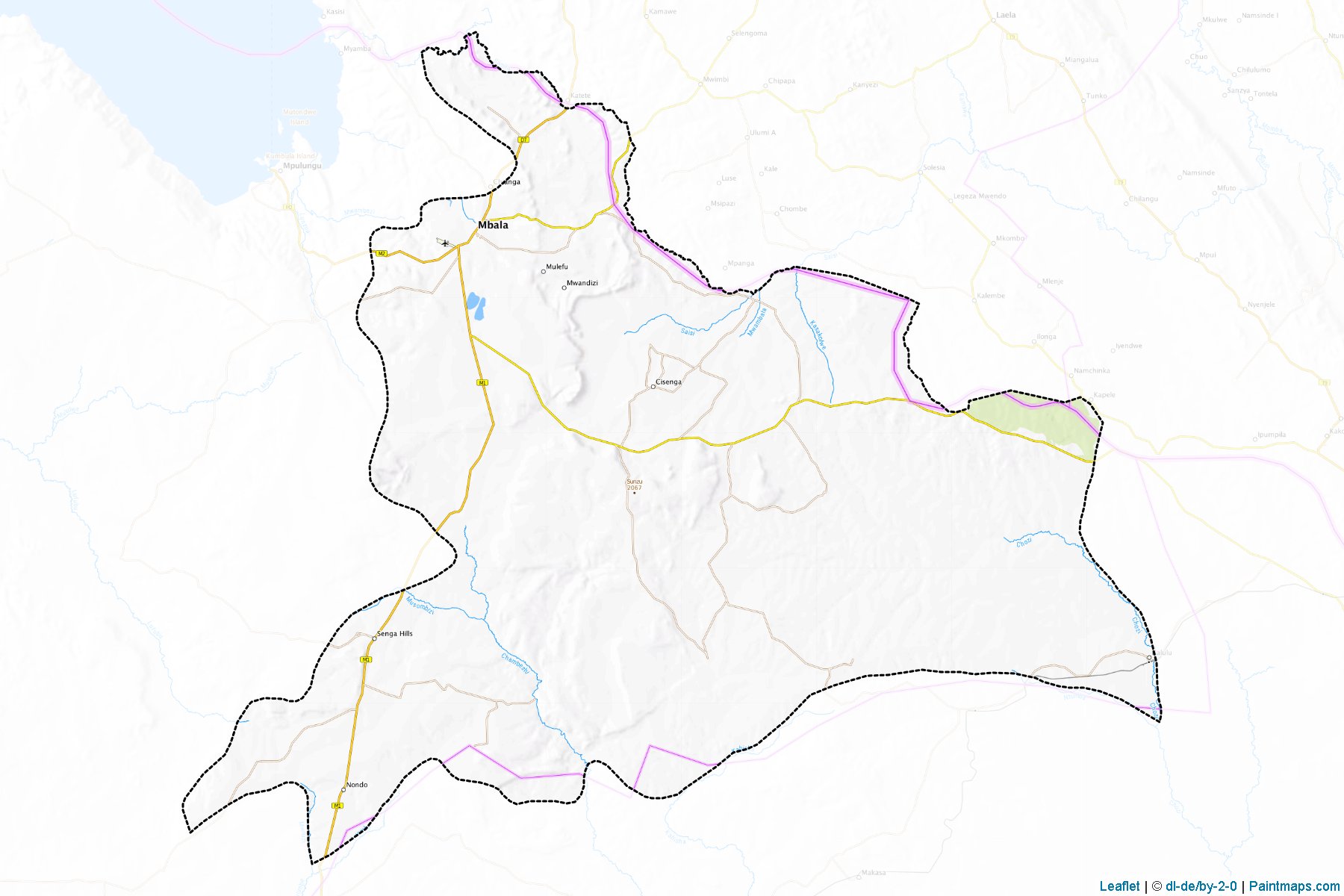 Muestras de recorte de mapas Mbala (Northern)-1