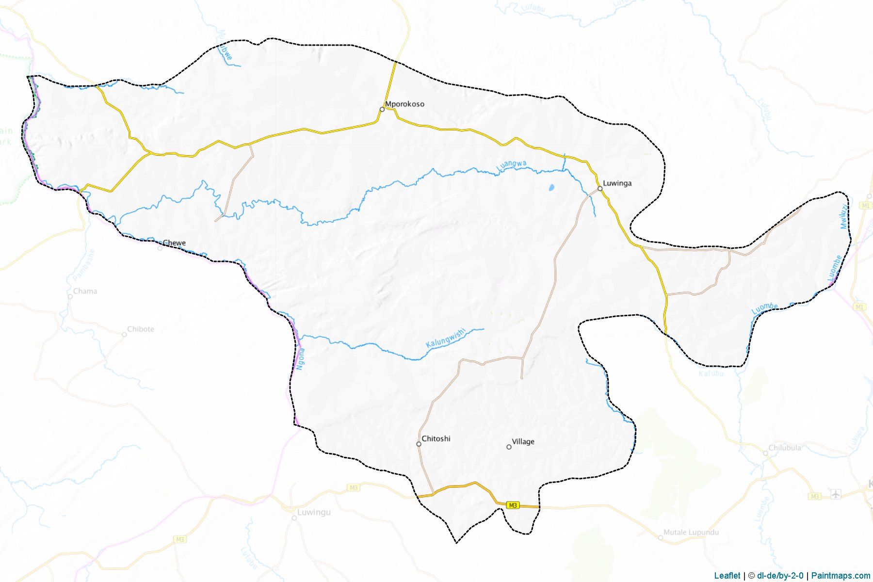 Muestras de recorte de mapas Mporokoso (Northern)-1