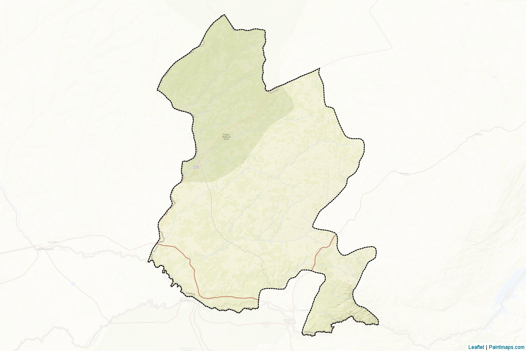 Muestras de recorte de mapas Kazungula (Southern)-2