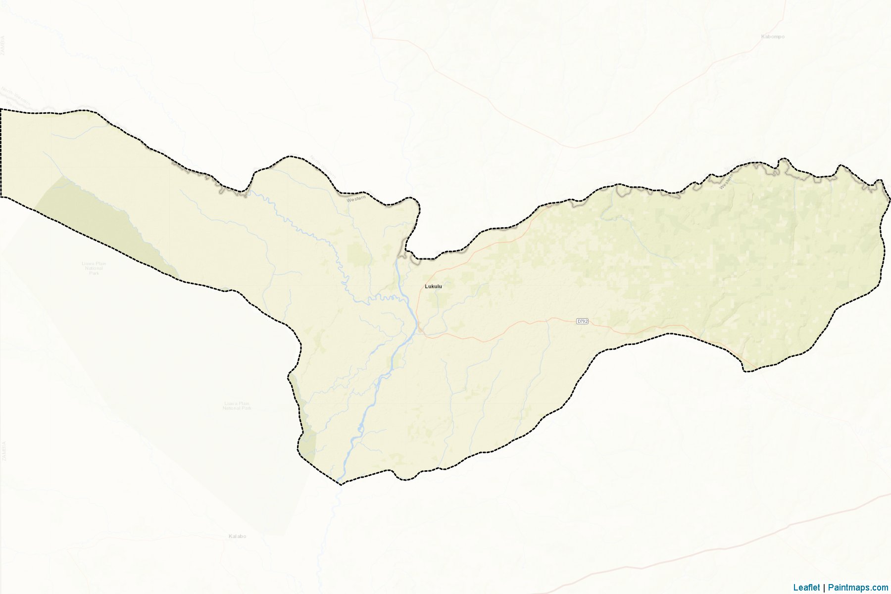 Muestras de recorte de mapas Lukulu (Western)-2